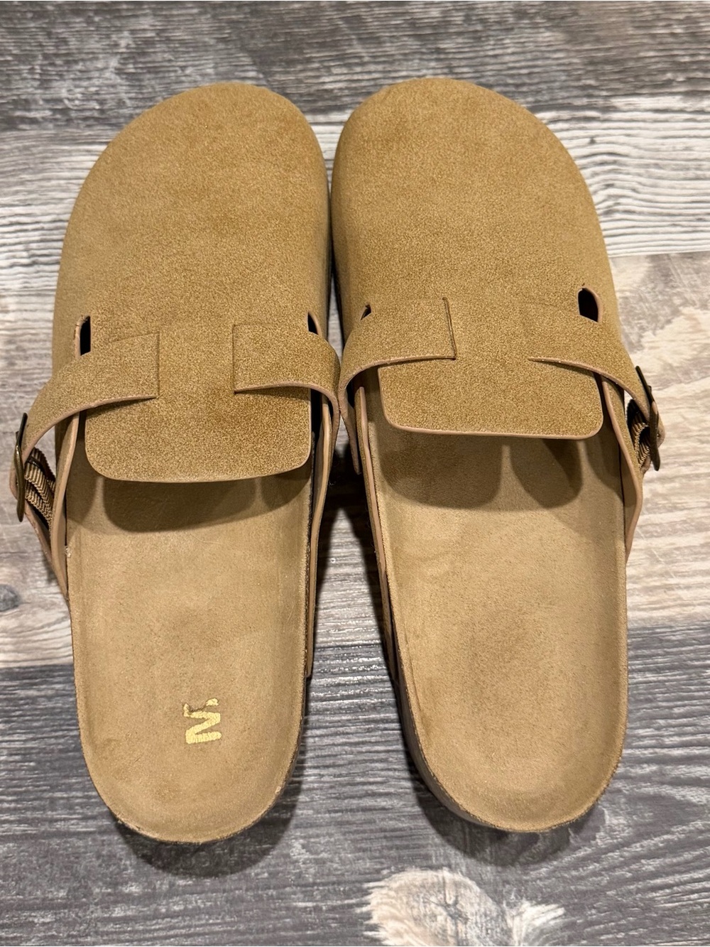 MIA Women's Suede Tan Slip-On Platform Clog